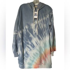 NWT NO COMMENT TIE DYED HOODIE, size XL, Smoke Free Home